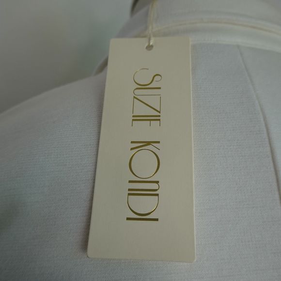 Suzie Kondi The Short Sleeve Stretch Jumpsuit Ivory Size Small NWT - Picture 13 of 16